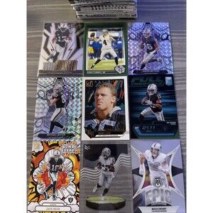 Las Vegas Raiders Football Card Lot Bundle- Approx. 100 Cards With Inserts